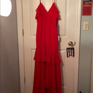 Red Maxi LuLus Dress NEVER BEEN WORN